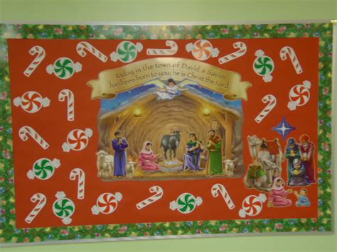 Nativity Scene Bulletin Board Idea For Church