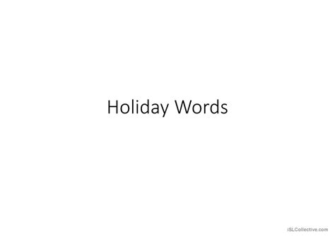 Summer Holiday Words: English ESL powerpoints