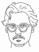 Johnny Depp Coloring Page sketch template
