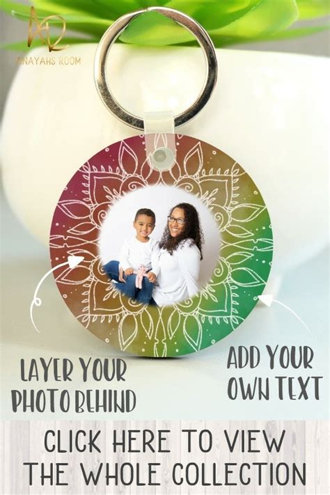 Keychain Photo Templates For Sublimation | Round Keyring Set