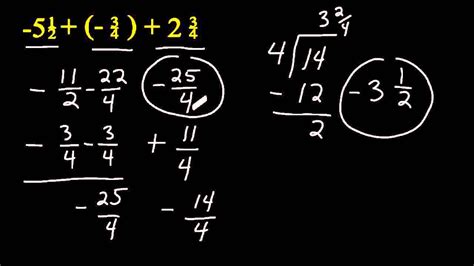 Adding And Subtracting Positive And Negative Fractions - YouTube | Negative fractions, Adding ...