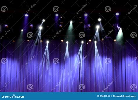 Theater Stage with Purple Curtains Stock Photo - Image of purple, presentation: 89617240