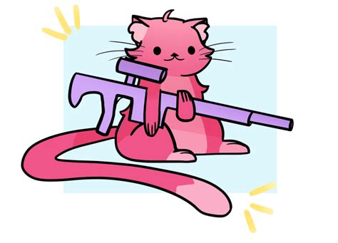 Cat with gun! :3 : r/drawing