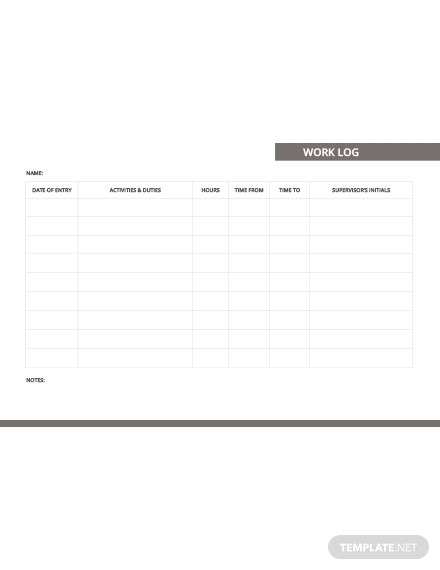 Work Log - 16+ Examples, Format, Pdf