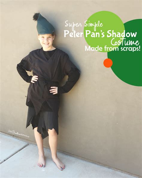 Make This Simple Peter Pan Shadow Costume from Scraps! - onecreativemommy.com