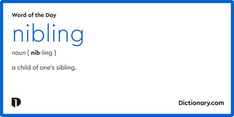 Word of the Day - nibling | Dictionary.com
