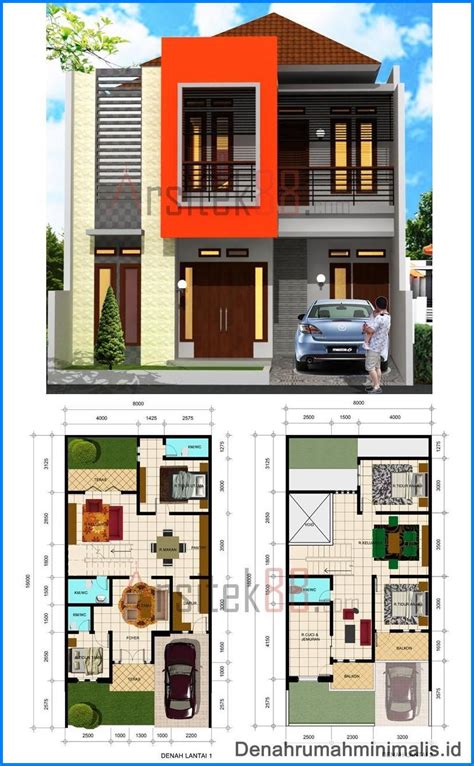 40 Denah Rumah Minimalis 2 Lantai Sederhana Percantik Rumah!