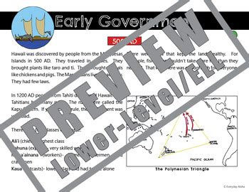 Hawaiian Government Timeline Project- including the Hawaiian Monarchy- SS 4.3.8