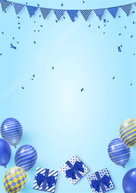 Advertising Of A Festive Blue Balloon Gift For A Birthday Party Design ...