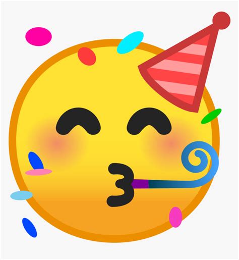 Noto Emoji Pie 1f973 - Emoji With Party Hat, HD Png Download - kindpng