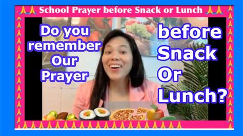 School Prayer before snack or lunch - YouTube