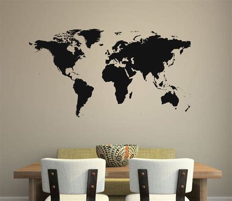 This beautiful World Map wall decal looks good in any room! Great for classrooms as well ...