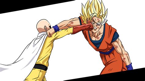 Saitama Vs Goku ssj2 by DeboraTesta on DeviantArt