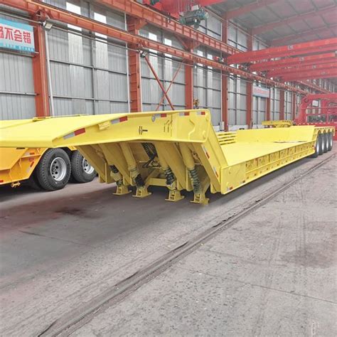 4 Axle 100 Ton Folding Neck Lowboy Gooseneck Trailer for Sale