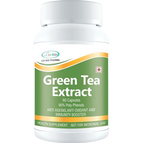 Green Tea Extract - 500 mg 60 Capsules - Liv Bio Pharma