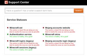 Mojang のサイトのステータスをチェックする方法 minecraftologies マインクラフト