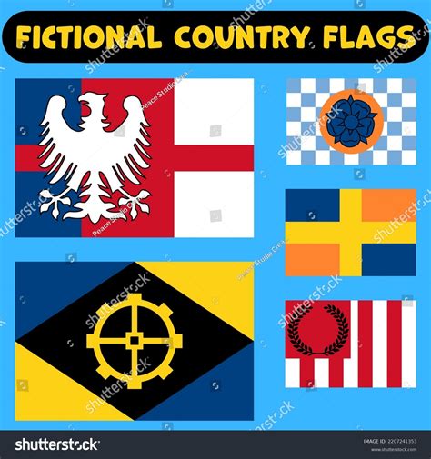 Set Fictional Flags World Fantasy Flags Stock Vector (Royalty Free) 2207241353 | Shutterstock