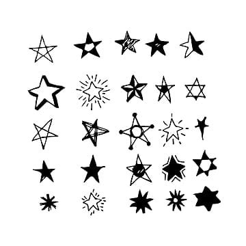 Forcehand Drawn Star Vector Art PNG Images | Free Download On Pngtree