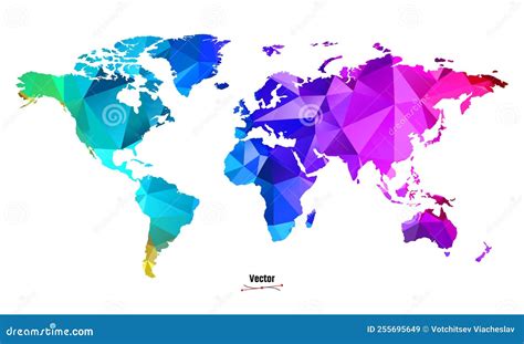 Map of a Divided Multipolar World Stock Vector - Illustration of community, grid: 255695649