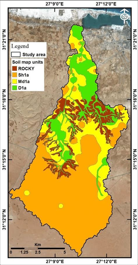 Modified FAO-based soil map of the study. | Download Scientific Diagram