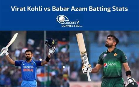 Virat Kohli vs Babar Azam Batting Stats Comparison