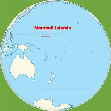 Marshall Islands location on the Pacific Ocean map - Ontheworldmap.com