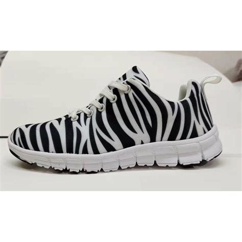 Zebra Print Pattern Womens Casual Shoes (Sneakers) - Walmart.com