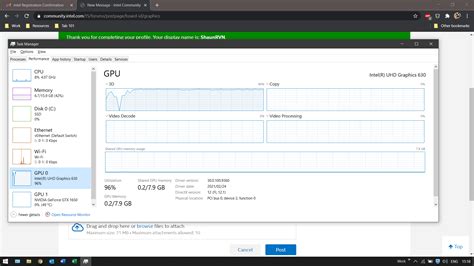 Intel UHD 630 running at 100% - Intel Community