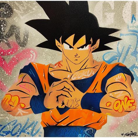 Peinture Goku par Kedarone | Carré d'artistes