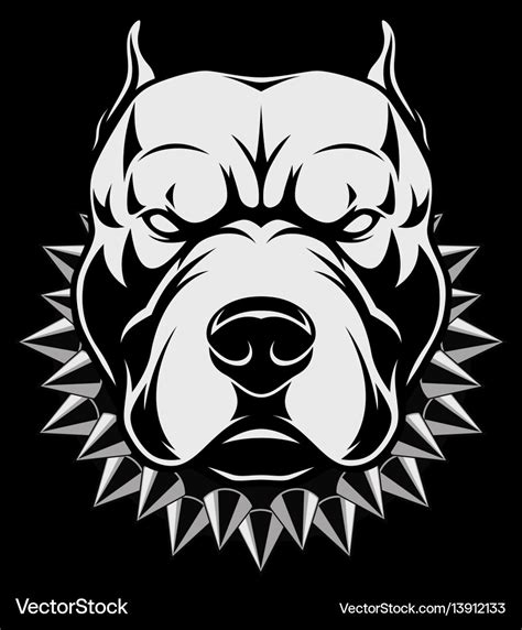 Angry dog head Royalty Free Vector Image - VectorStock