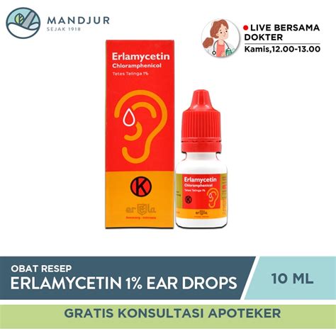 Jual Erlamycetin 1% Ear Drops 10 ml | Shopee Indonesia