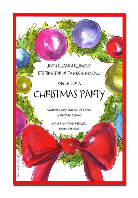 Christmas Party Invitation Wording For Work – Mickey Mouse Invitations ...