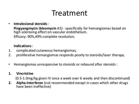 Treatment of Hemangioma