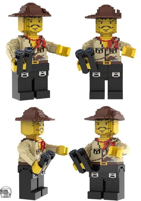 LEGO MOC Maxi Figure jungle explorer with binoculars by Bricksculpture ...