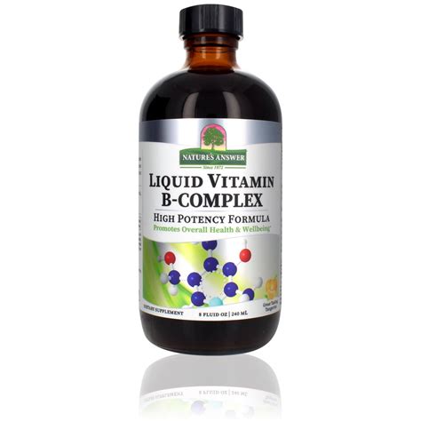 Nature's Answer Vitamin B Complex Liquid, 8oz - Promotes Overall Health ...