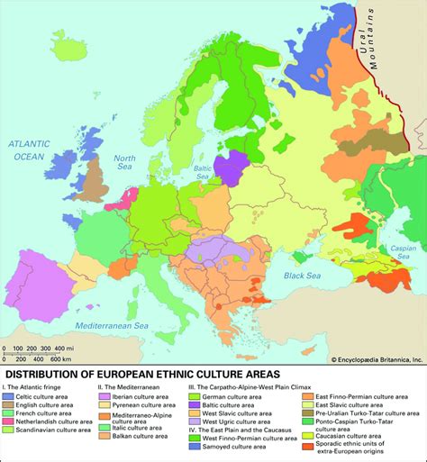 Distrubution of Europan ethnic culture areas Source: Map showing the... | Download Scientific ...