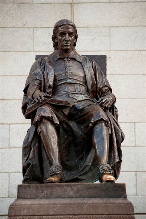 Premium Photo | John harvard statue at harvard university in boston, massachusetts, usa