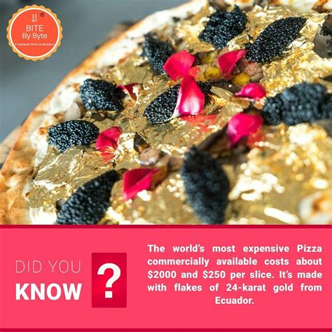 The world’s most expensive #Pizza commercially available costs about $2000 and $250 per slice ...