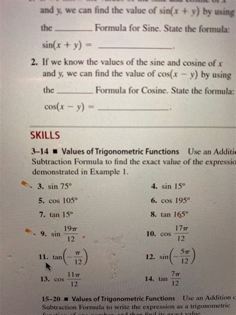 Solved and y, we can find the value of sin(x + y) by using | Chegg.com