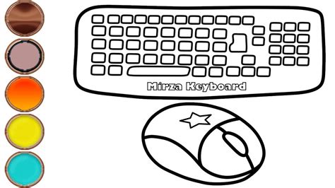 Computer Keyboard Coloring Page