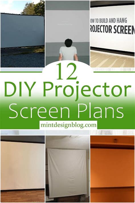 12 DIY Projector Screen Plans For Home Theater - Mint Design Blog