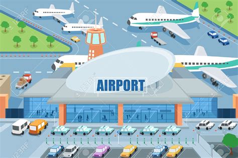 Airport Map Cartoon