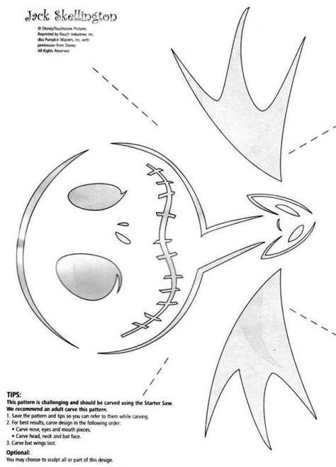 Nightmare Before Christmas: Jack Skellington (Pumpkin Stencil - Pumpkin ...