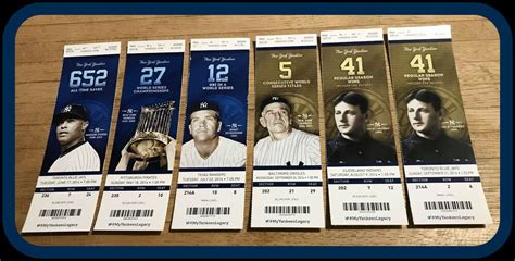 LOT OF 6 2014 NEW YORK YANKEES UNUSED FULL SEASON TICKETS ALL TICKETS ...