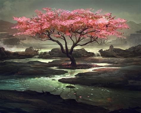 Free download Pink Tree Painting Hd Wallpaper Wallpaper List [1280x1024] for your Desktop ...