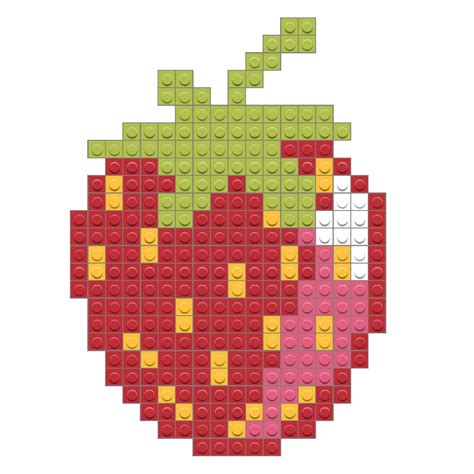 Strawberry in 2021 | Pixel art pattern, Pixel art design, Pixel art