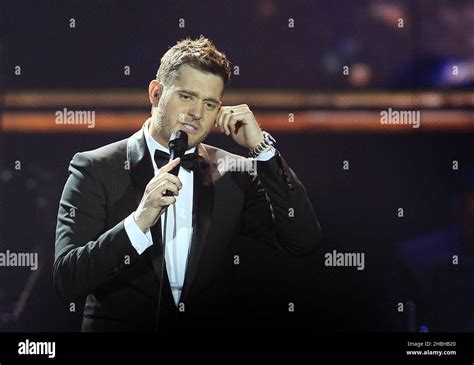 Michael Buble live in concert at the O2 Arena in London Stock Photo - Alamy