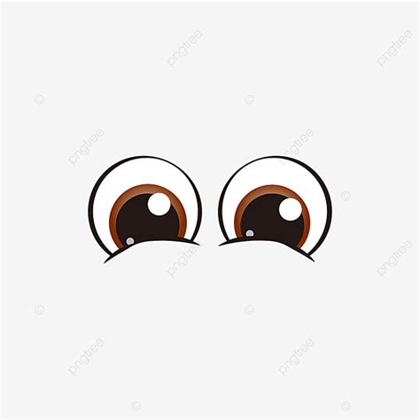 Ojos Clipart Dibujos Animados Simple Lindo Semicírculo Marrón Ojos ...