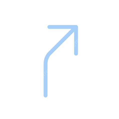 Ui Icon Of A Flatcolored Right Arrow Indicating A Curved Road Ahead ...