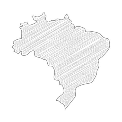 Premium Vector | Brazil map drawing pencil sketch